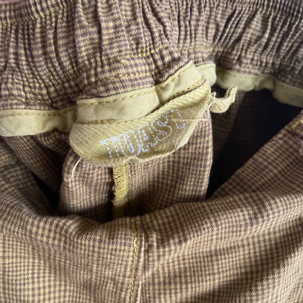 Alix Cotton Check Trousers | Golden Olive, Medium - Picture 7 of 10